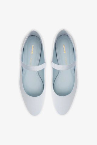 Larroudé By Nicolò B.: Sapatilha Maria Cetim Azul Ballerina Larroudé x Nicolò Beretta