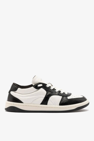Tênis George Couro Preto e Branco Sneaker Larroudé