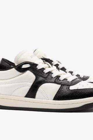 Tênis George Couro Preto e Branco Sneaker Larroudé