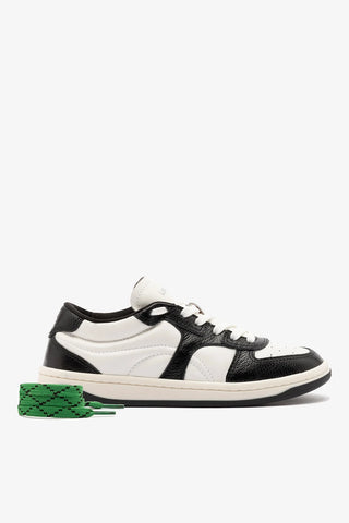 Tênis George Couro Preto e Branco Sneaker Larroudé