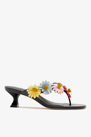 Sandália Fiore Couro Preto Sandal Larroudé