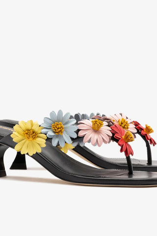 Sandália Fiore Couro Preto Sandal Larroudé