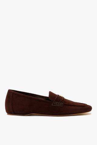 Mocassim Suki Camurça Marrom Loafer Larroudé