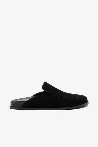 Larroudé x Parke: Mule Clog Camurça Preto Mule Larroudé x Parke