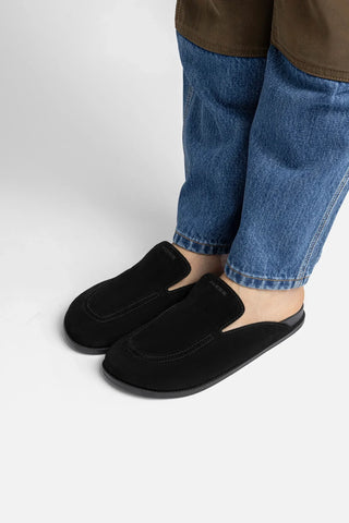 Larroudé x Parke: Mule Clog Camurça Preto Mule Larroudé x Parke