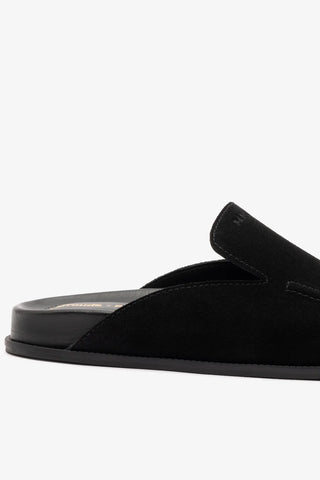 Larroudé x Parke: Mule Clog Camurça Preto Mule Larroudé x Parke