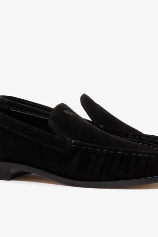 Mocassim Margaux Camurça Preto Loafer Larroudé