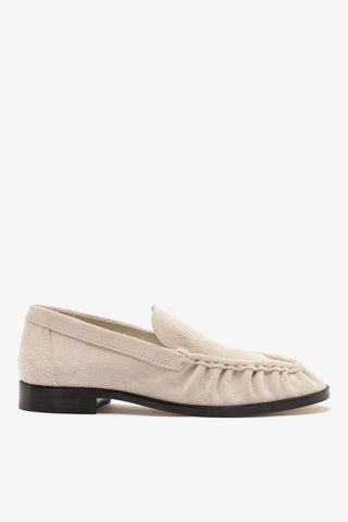 Mocassim Margaux Camurça Cinza Loafer Larroudé
