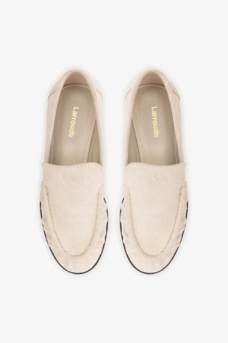 Mocassim Margaux Camurça Cinza Loafer Larroudé