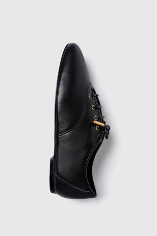 Tênis Liza Couro Preto Oxford Larroudé