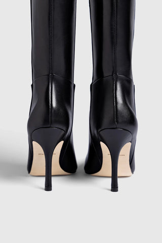 Bota Carine Couro Preto Boot Larroudé