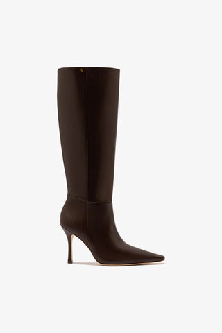 Bota Carine Couro Marrom Boot Larroudé