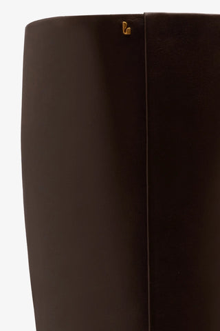 Bota Carine Couro Marrom Boot Larroudé