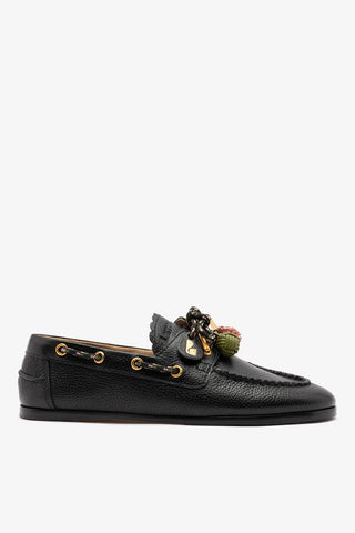 Mocassim Boat Shoe Cyprus Couro Preto Shoes Larroude