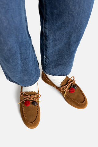 Mocassim Boat Shoe Cyprus Camurça Caramelo Loafer Larroudé