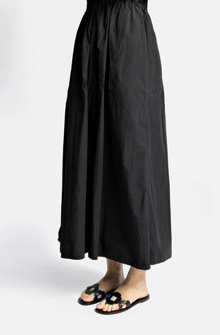 Flat Margherita Couro Preto Flat Sandal Larroudé