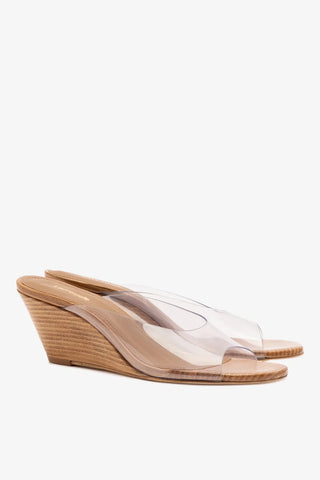 Mule Anabela Vivi Vinil Transparente Sandal Larroudé