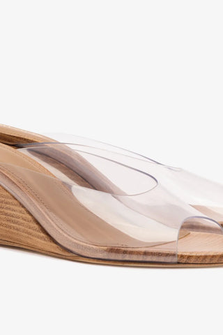 Mule Anabela Vivi Vinil Transparente Sandal Larroudé