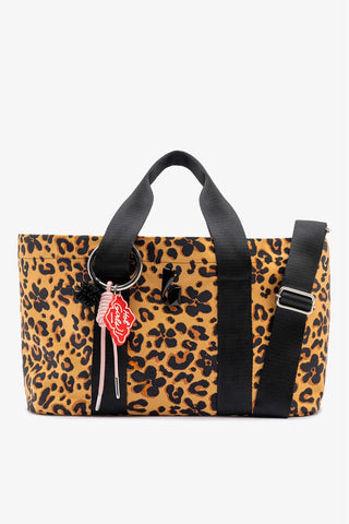 Bolsa Tote Bag Americana Jacquard Leopardo e Preto Handbags Larroudé