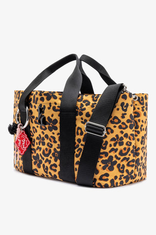 Bolsa Tote Bag Americana Jacquard Leopardo e Preto Handbags Larroudé