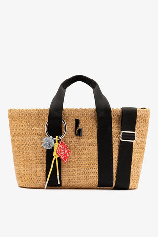 Bolsa Tote Bag Americana Ráfia Bege Handbags Larroudé
