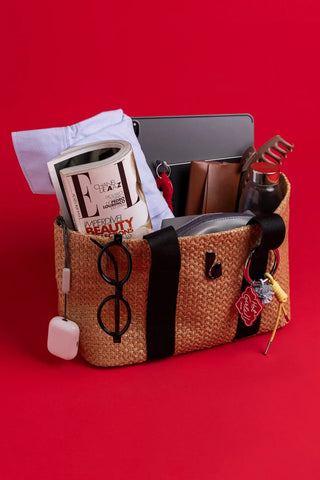 Bolsa Tote Bag Americana Ráfia Bege Handbags Larroudé
