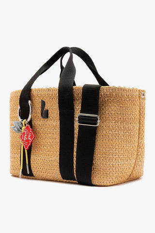 Bolsa Tote Bag Americana Ráfia Bege Handbags Larroudé