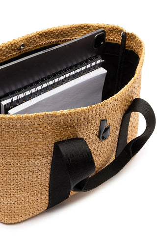 Bolsa Tote Bag Americana Ráfia Bege Handbags Larroudé