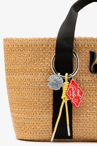 Bolsa Tote Bag Americana Ráfia Bege Handbags Larroudé