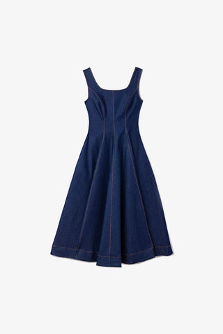 Vestido Sophia Jeans Azul Clothing Larroudé x Jonathan Cohen