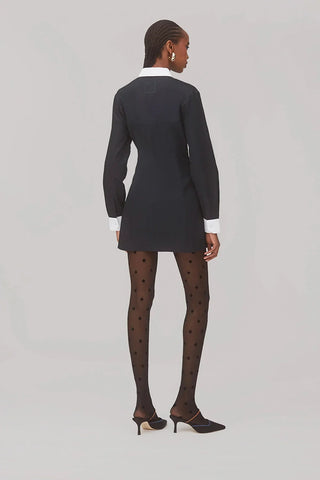 Vestido Bustiê Annie Algodão Preto e Branco Vestuario Larroudé x Jonathan Cohen