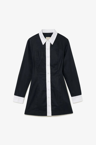Vestido Bustiê Annie Algodão Preto e Branco Vestuario Larroudé x Jonathan Cohen