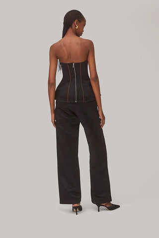 Blusa Bustiê Claire Cetim Preto Vestuario Larroudé x Jonathan Cohen