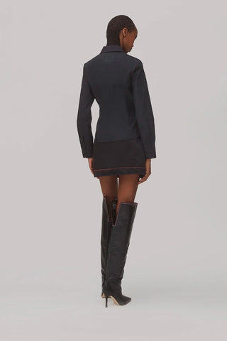 Camisa Bustiê Eva Algodão Preto Vestuario Larroudé x Jonathan Cohen