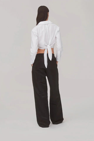 Blusa Amarração Rose Algodão Branco Vestuario Larroudé x Jonathan Cohen