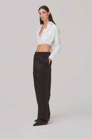 Blusa Amarração Rose Algodão Branco Vestuario Larroudé x Jonathan Cohen
