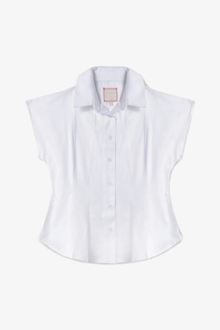 Camisa Jules Percal Branco Clothing Larroudé x Jonathan Cohen