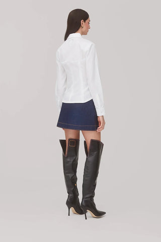 Camisa Bustiê Eva Algodão Branco Vestuario Larroudé x Jonathan Cohen