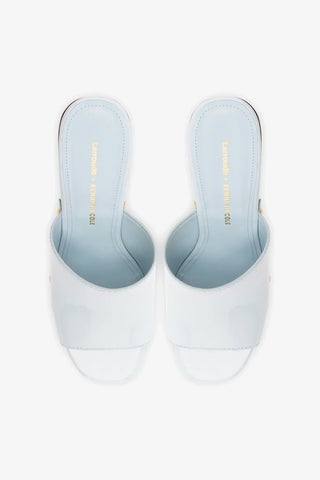 Larroudé x Kenneth Cole: Mule Couro Verniz Azul Mule Larroudé x Kenneth Cole