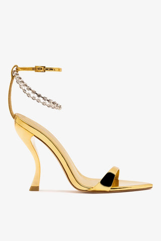 Larroudé x Nicolò B.: Sandália Nana Espelhado Dourado Sandal Larroudé x Nicolò Beretta