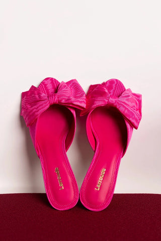 Mule Peep Toe Elle Seda Rosa Mule Larroudé