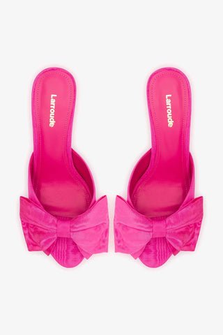 Mule Peep Toe Elle Seda Rosa Mule Larroudé