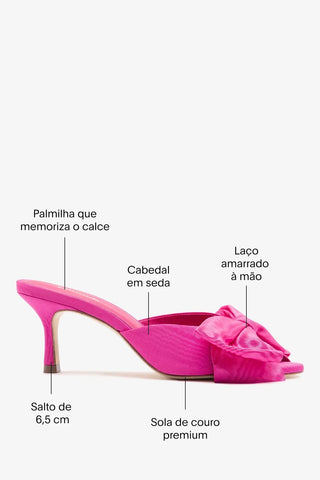 Mule Peep Toe Elle Seda Rosa Mule Larroudé