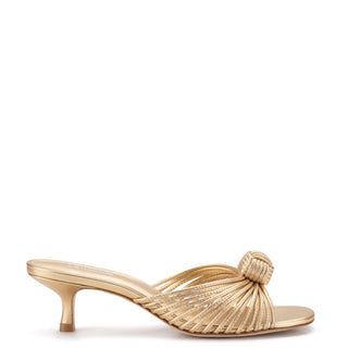 Mule Valerie Couro Dourado