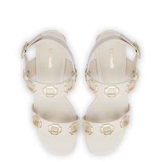 Sandália Milan Couro Off White