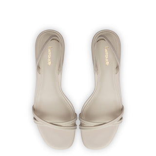 Sandália Annie Mini Couro Off White