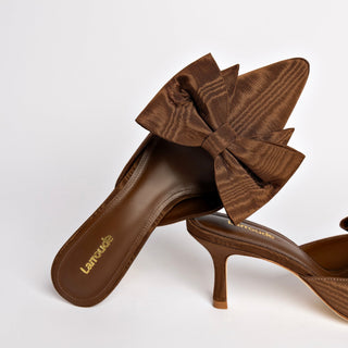 Mule Elle Mini Seda Marrom