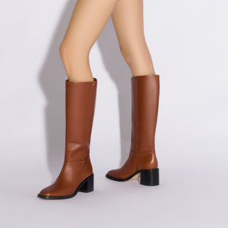 Bota Ricky Couro Marrom Mocca